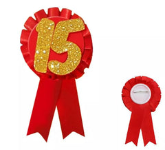 Rot und Gold Cocktail mit 15 cm Jubiläumsglitter 15 cm