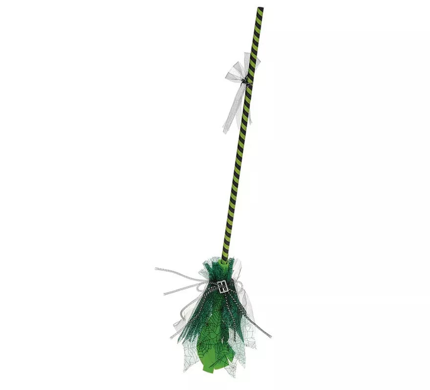 Translation missing: de.Escoba de Bruja Cuqui verde y negro