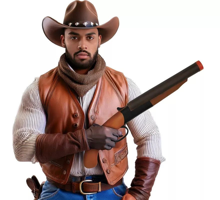 Translation missing: de.Escopeta con Retroceso de Vaquero de 50 cm de Plástico