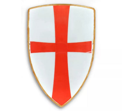Escudo Medieval blanco con cruz de 300 cm