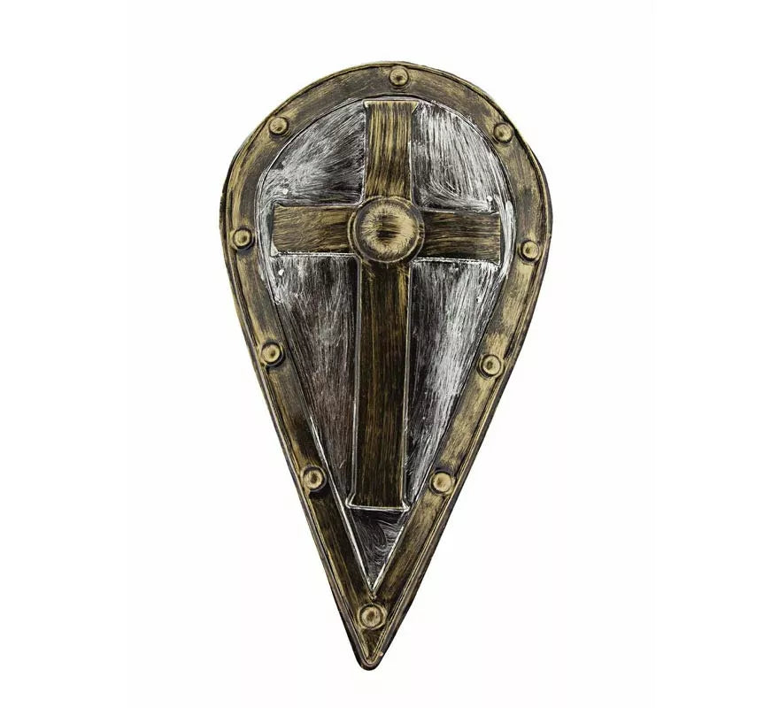 Translation missing: de.Escudo Medieval efecto envejecido plástico de 75x45 cm
