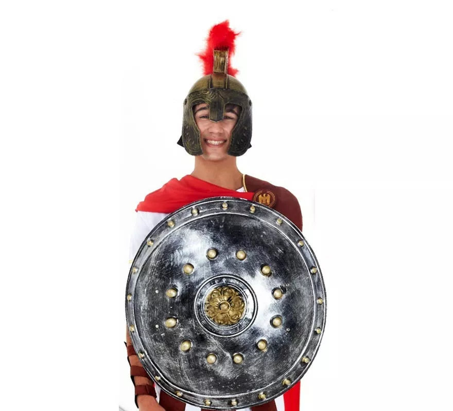Translation missing: de.Escudo Vikingo circular plateado de 60 cm