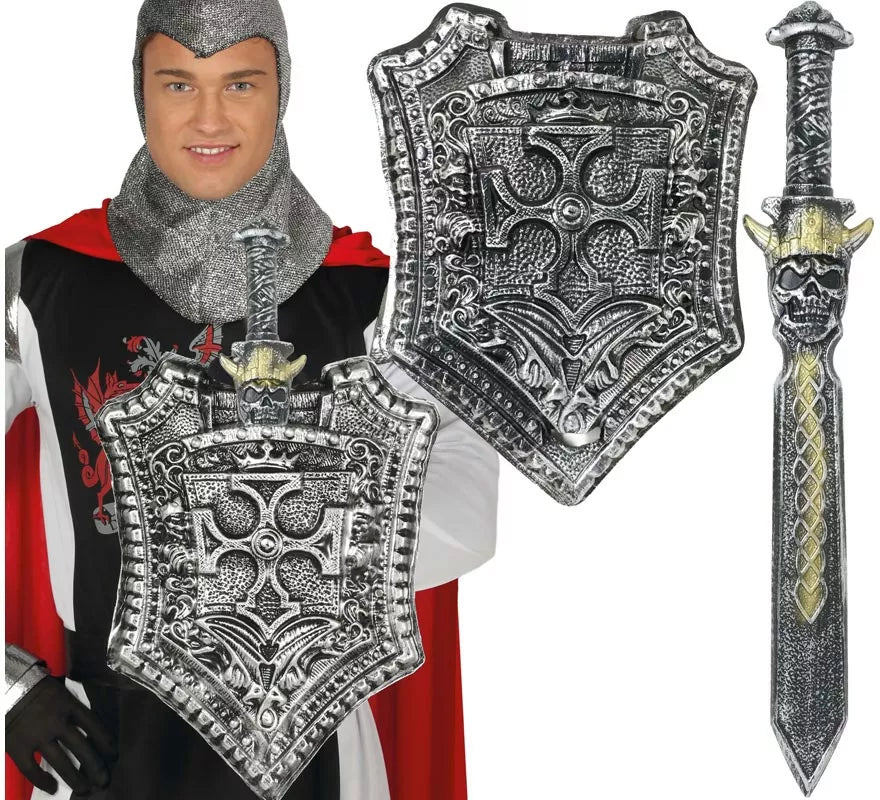 Translation missing: de.Escudo y Espada medieval de 48 y 59 cm