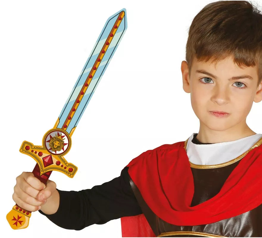 Translation missing: de.Espada de Gladiador rojo y dorado de Foam infantil