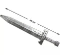 Espada Medieval Plateada de 48 cm