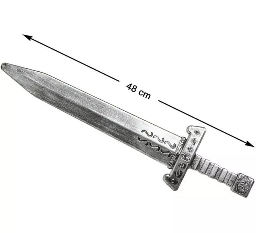 Translation missing: de.Espada Medieval Plateada de 48 cm