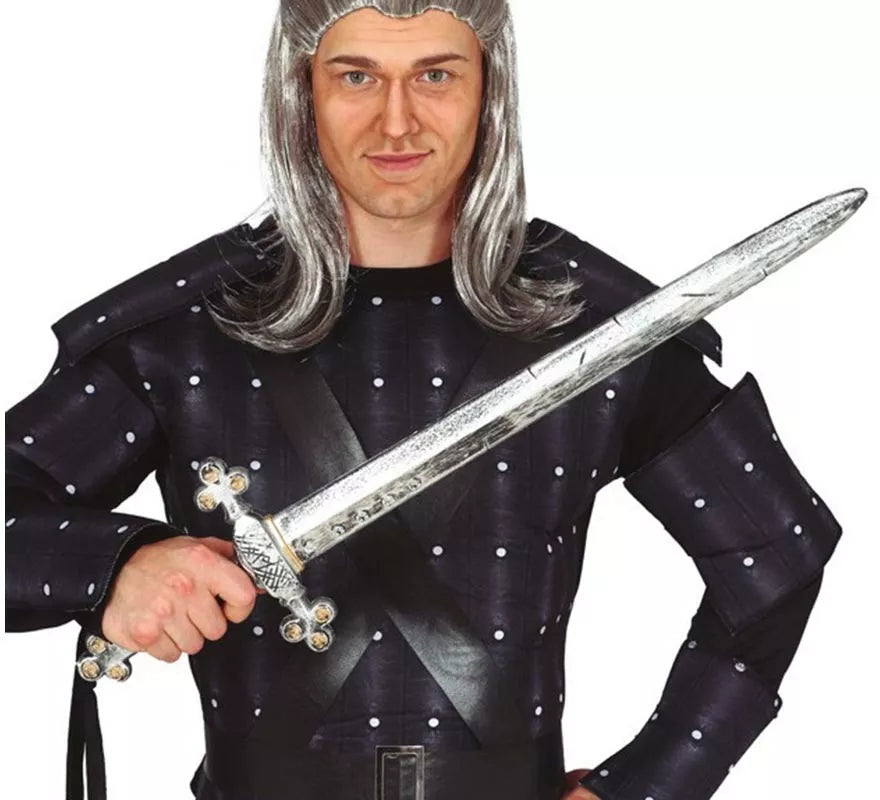 Espada Medieval Plateada de 71 cm