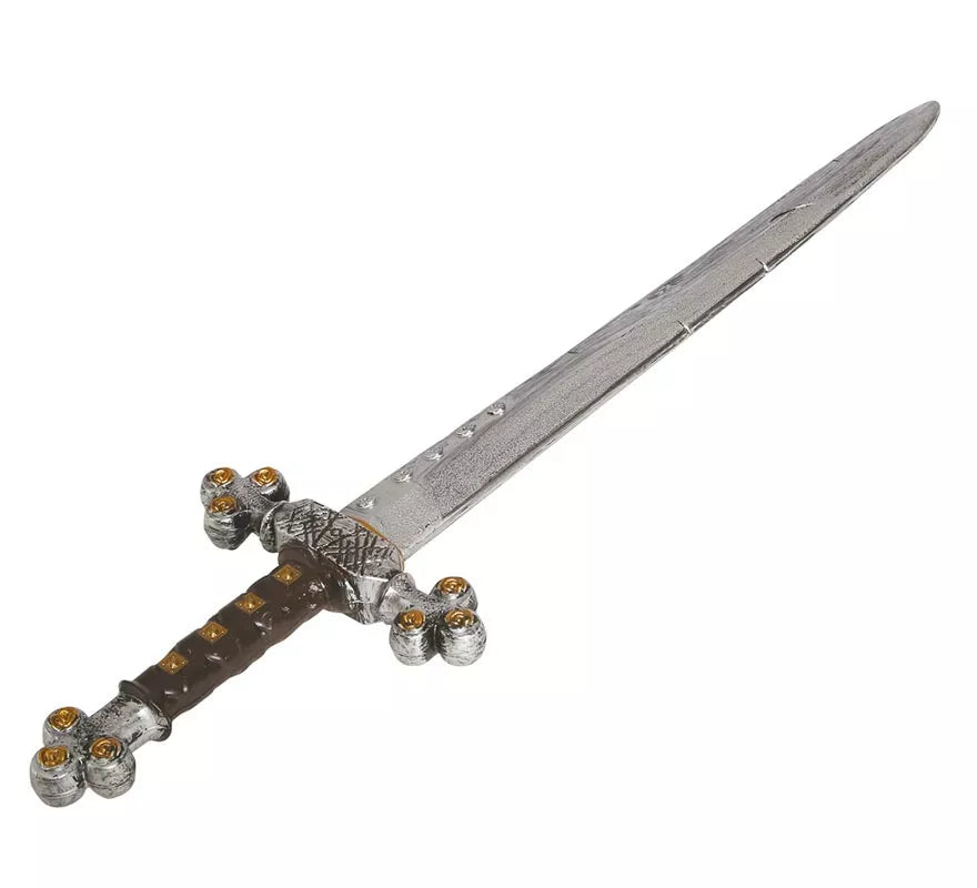 Espada Medieval Plateada de 71 cm