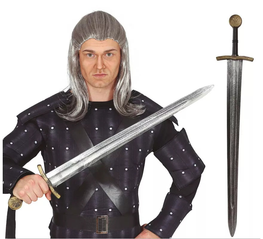Espada Medieval Plateada de 75 cm
