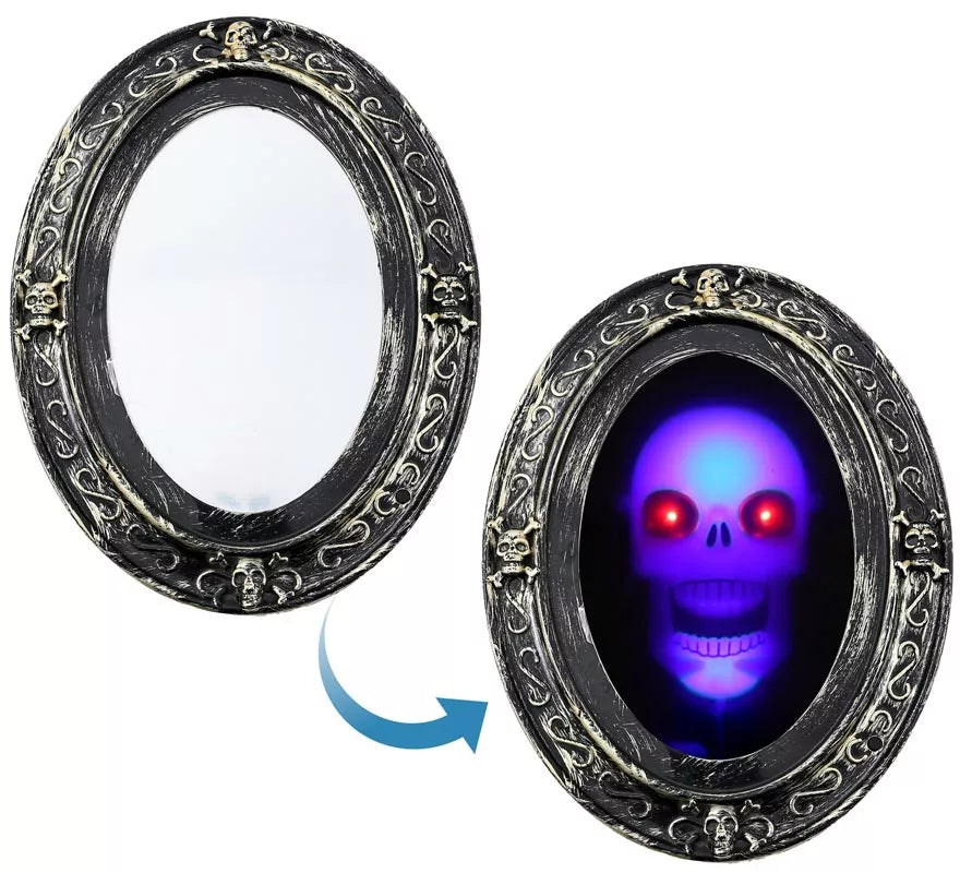 Translation missing: de.Espejo Horror Calavera con Luz de 25x33x5 cm