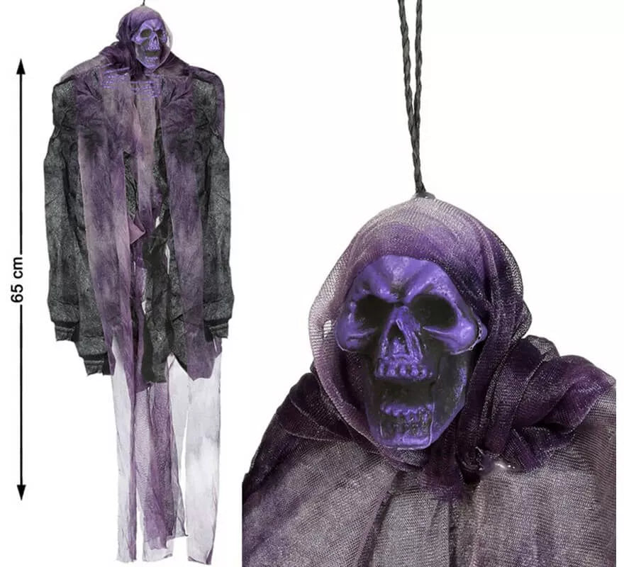 Translation missing: de.Esqueleto Colgante Morado de 65x35 cm