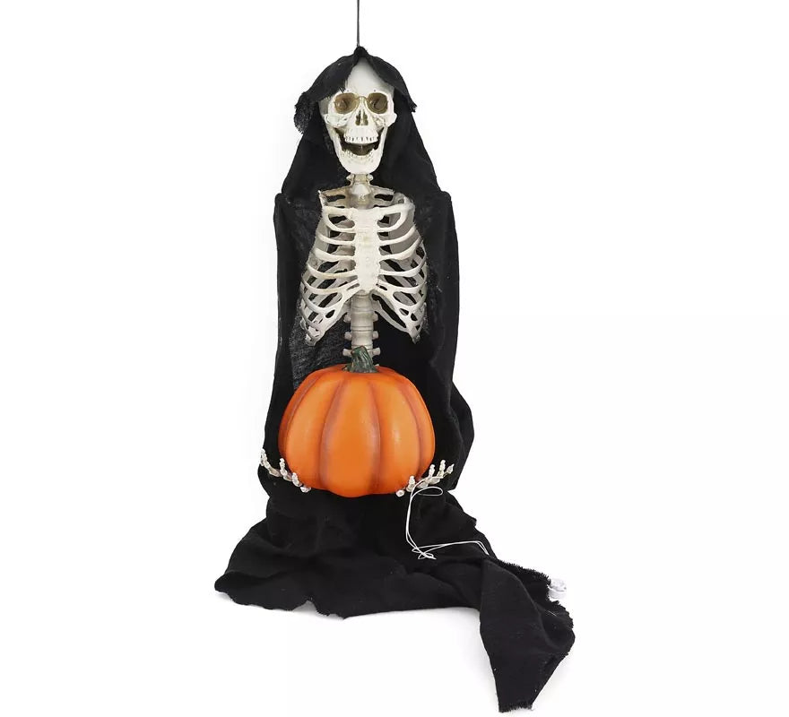 Translation missing: de.Esqueleto con Calabaza Luz y Sonido de 110 cm