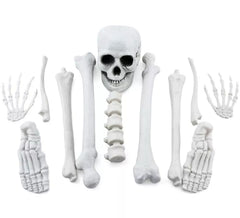 Skelett mit Totenkopf und 11 Teilen