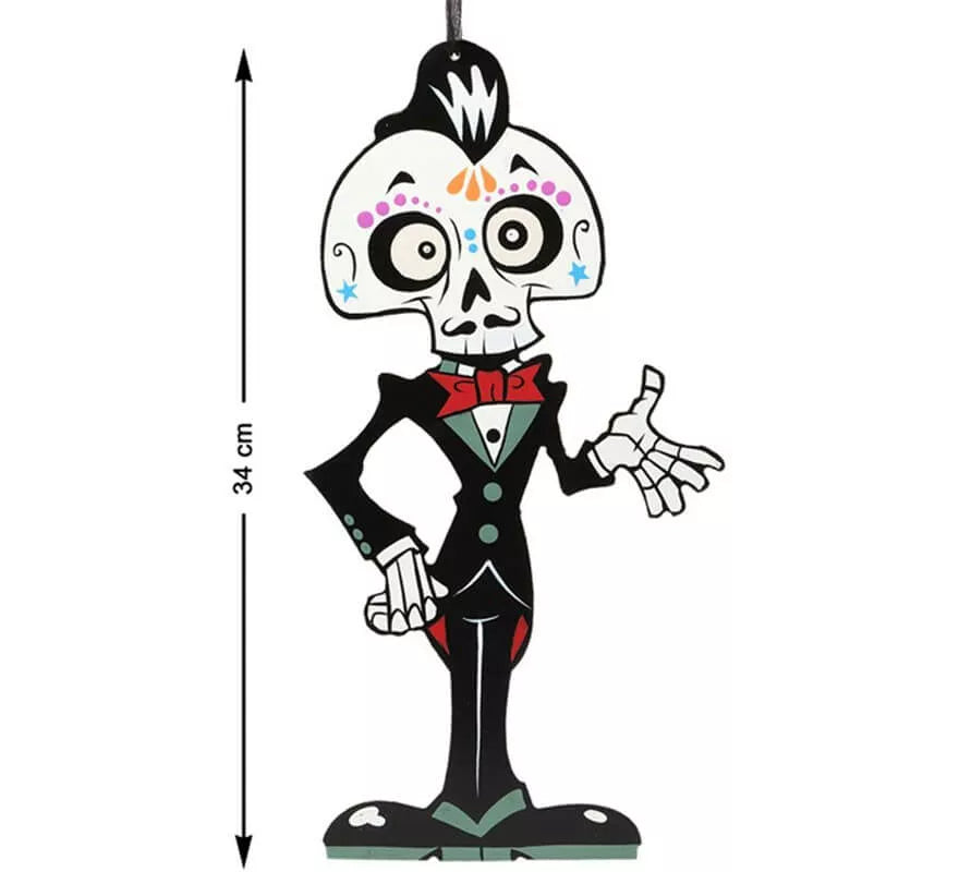 Translation missing: de.Esqueleto Día de los Muertos para decoración 34x17 cm