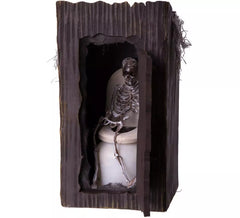 Skelett im Badezimmer mit Licht, Bewegung und Klang von 13x13x25 cm