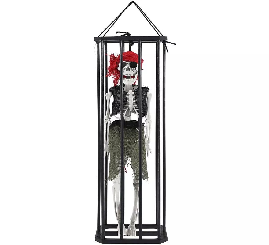 Translation missing: de.Esqueleto Pirata Encarcelado 15x9.5x43 cm
