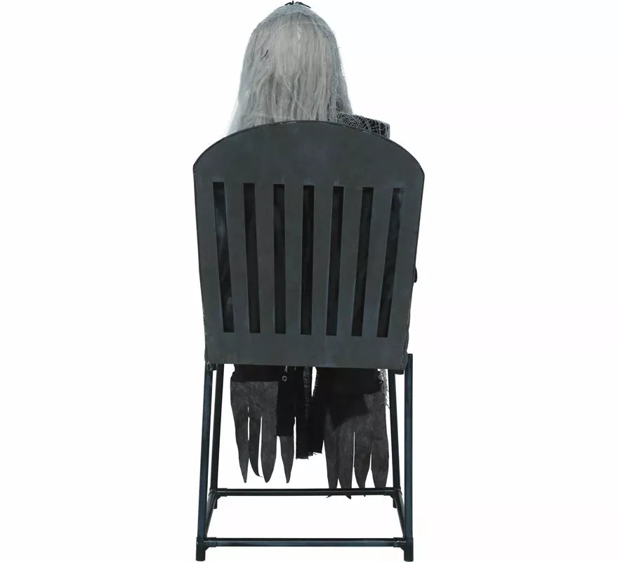 Translation missing: de.Esqueleto Susto Silla con Luz, Sonido y Movimiento de 105 cm