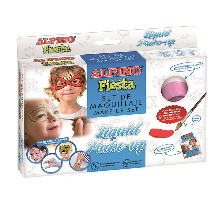 Translation missing: de.Set Maquillaje Líquido Fiesta: 8 colores x 10gr, pincel y folleto