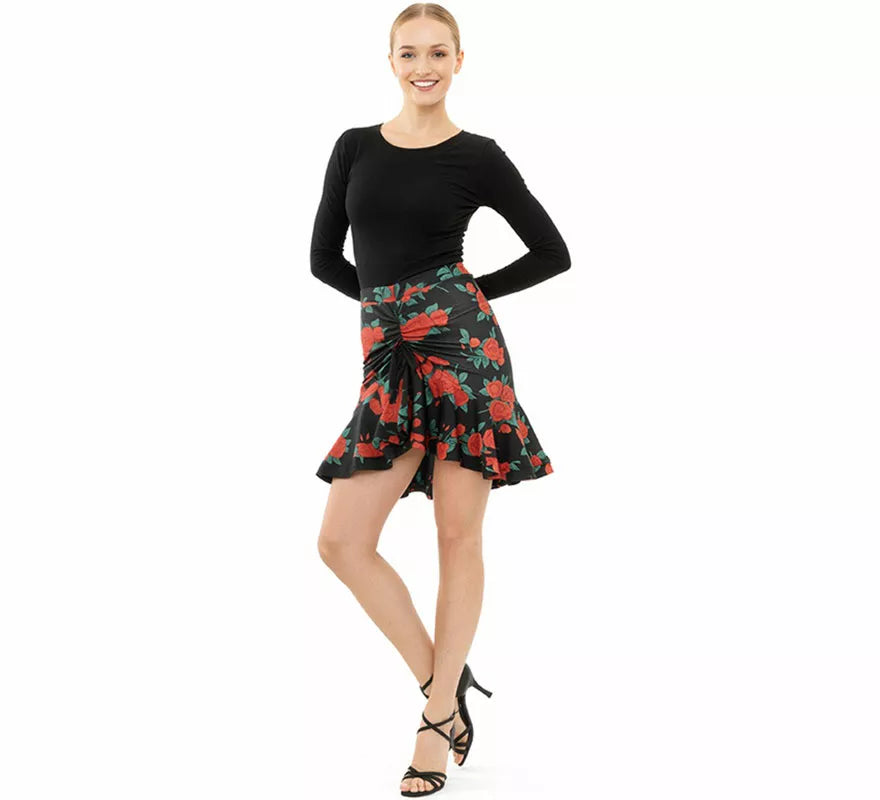 Translation missing: de.Falda Baile Asimétrica con estampado para mujer
