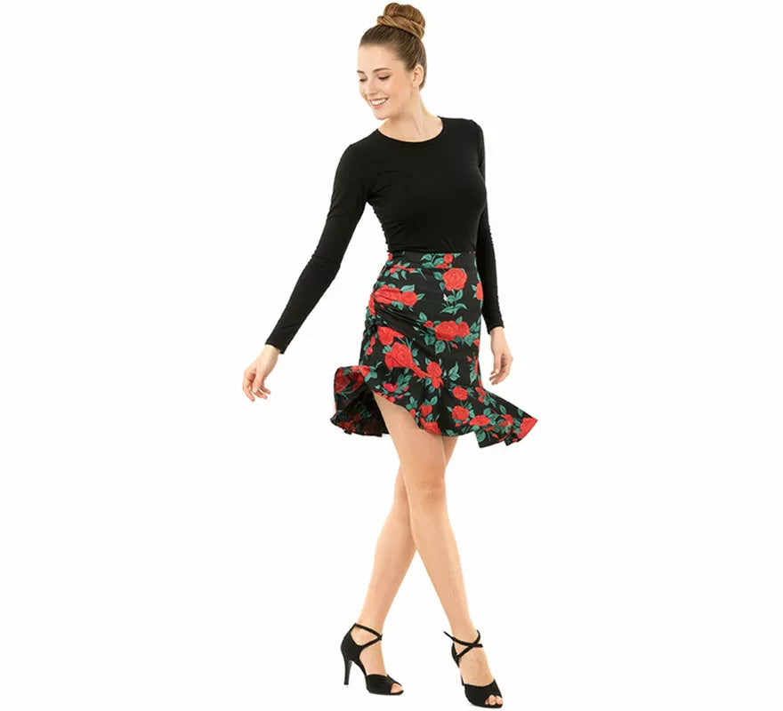 Translation missing: de.Falda Baile Asimétrica con estampado para mujer