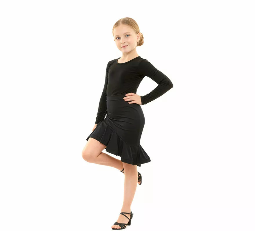 Translation missing: de.Falda Baile Asimétrica negra para niña
