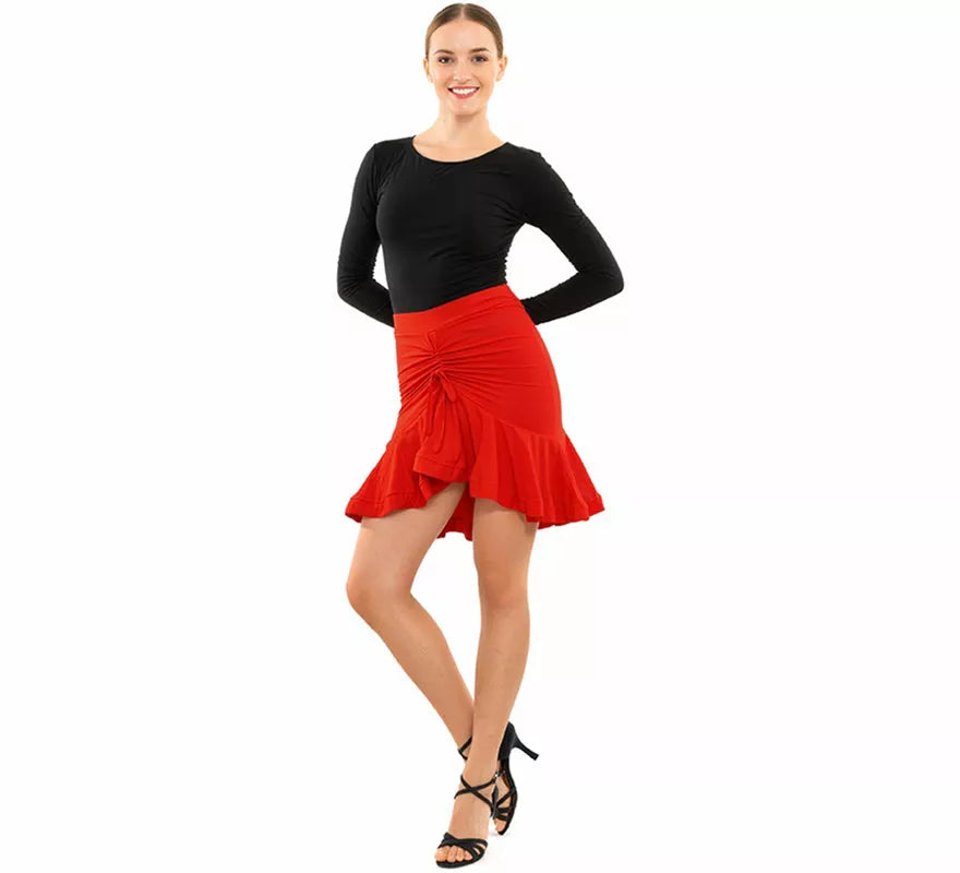 Translation missing: de.Falda Baile Asimétrica roja para mujer