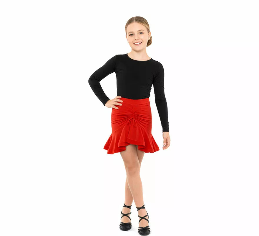 Translation missing: de.Falda Baile Asimétrica roja para niña
