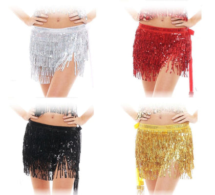 Falda de Flecos con Lentejuelas Adulto en varios colores