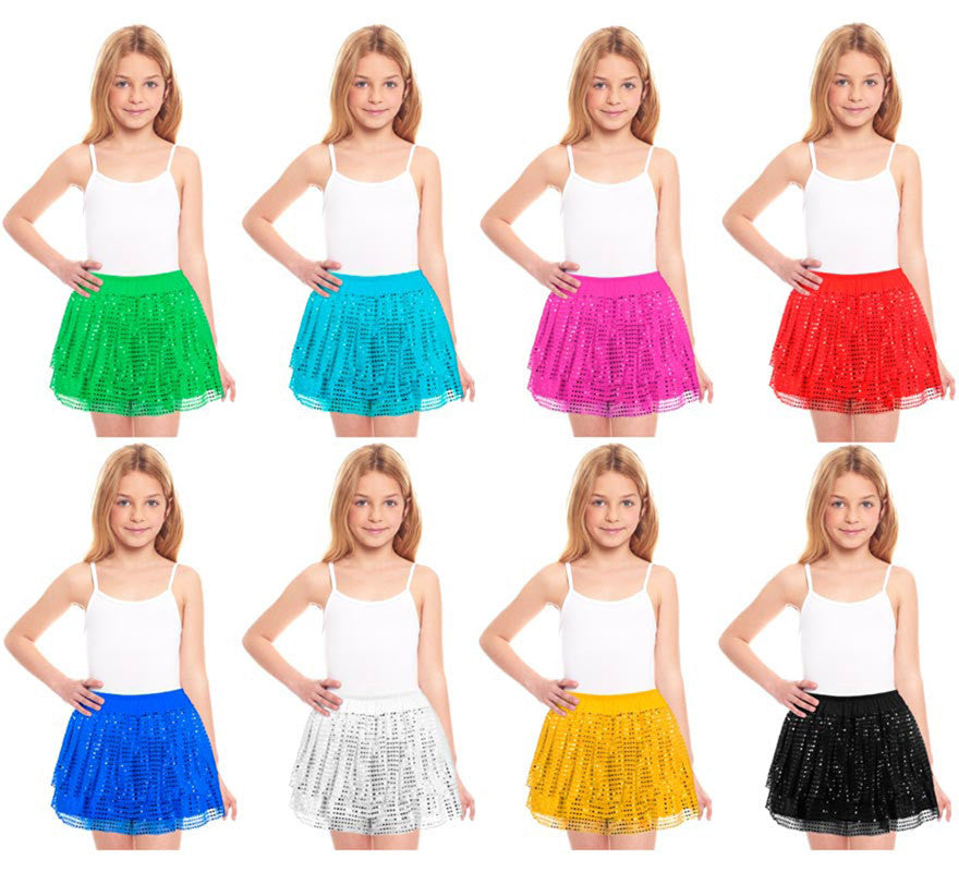 Translation missing: de.Falda de Lentejuelas para niña de 30 cm en varios colores