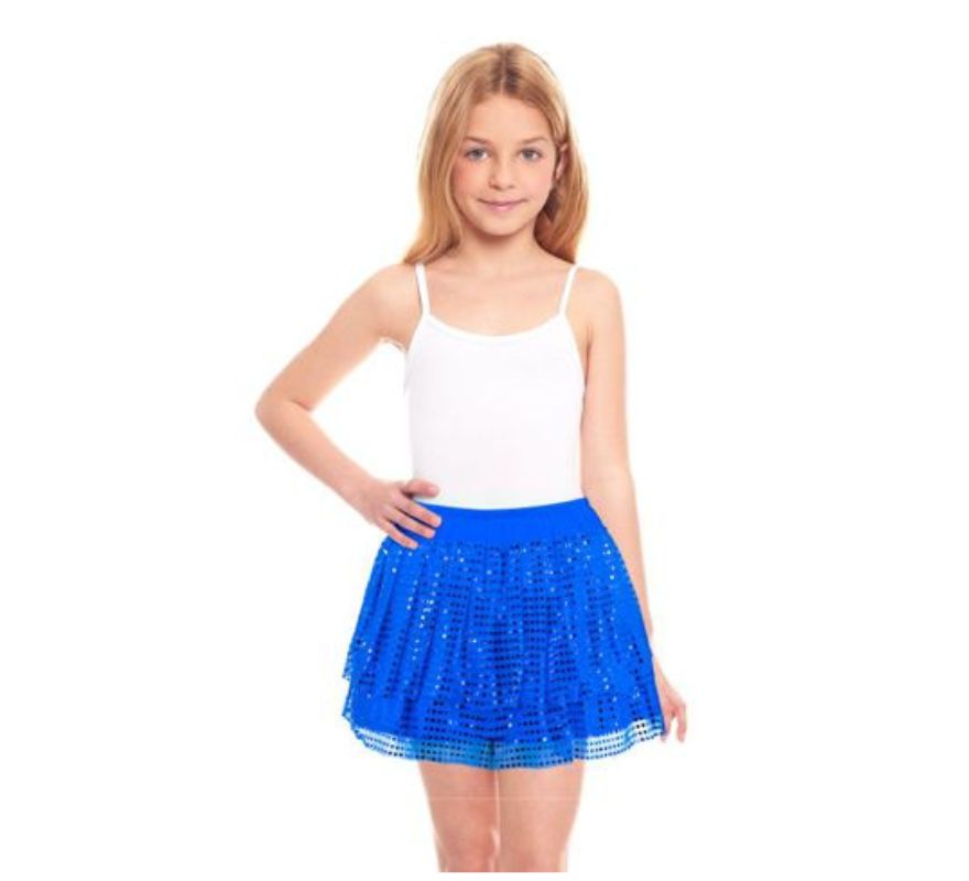 Falda de Lentejuelas para niña de 30 cm en varios colores