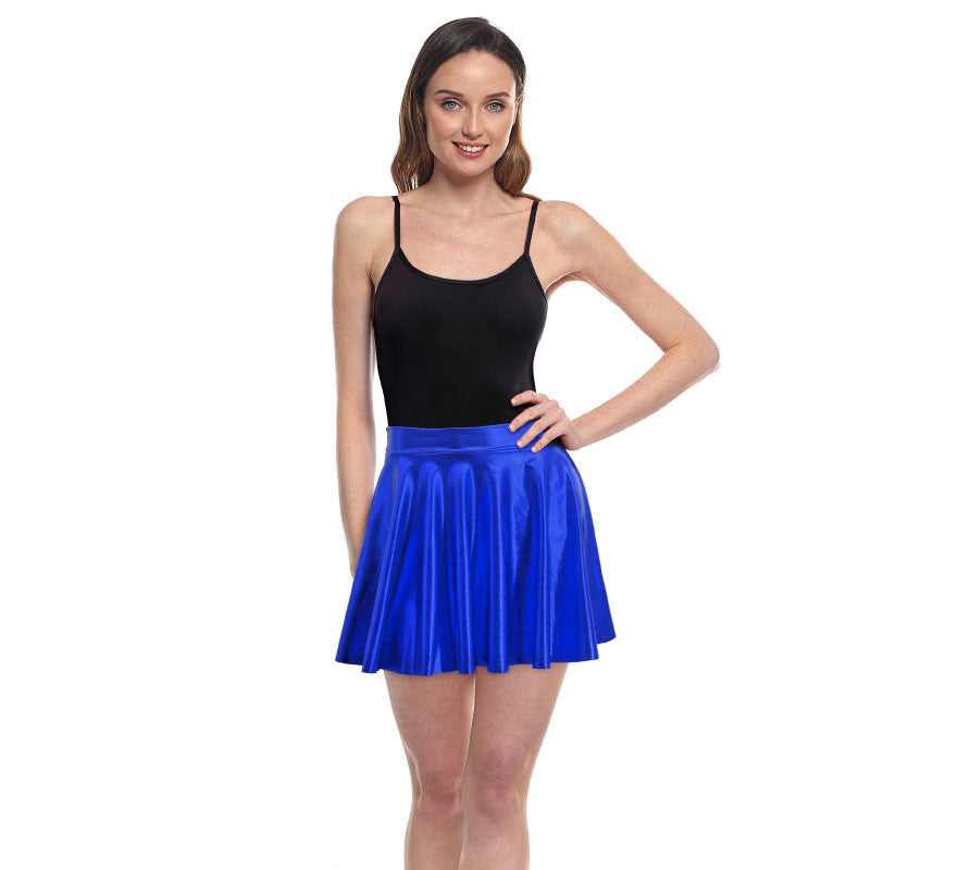 Translation missing: de.Falda de Vuelo azul metal para mujer