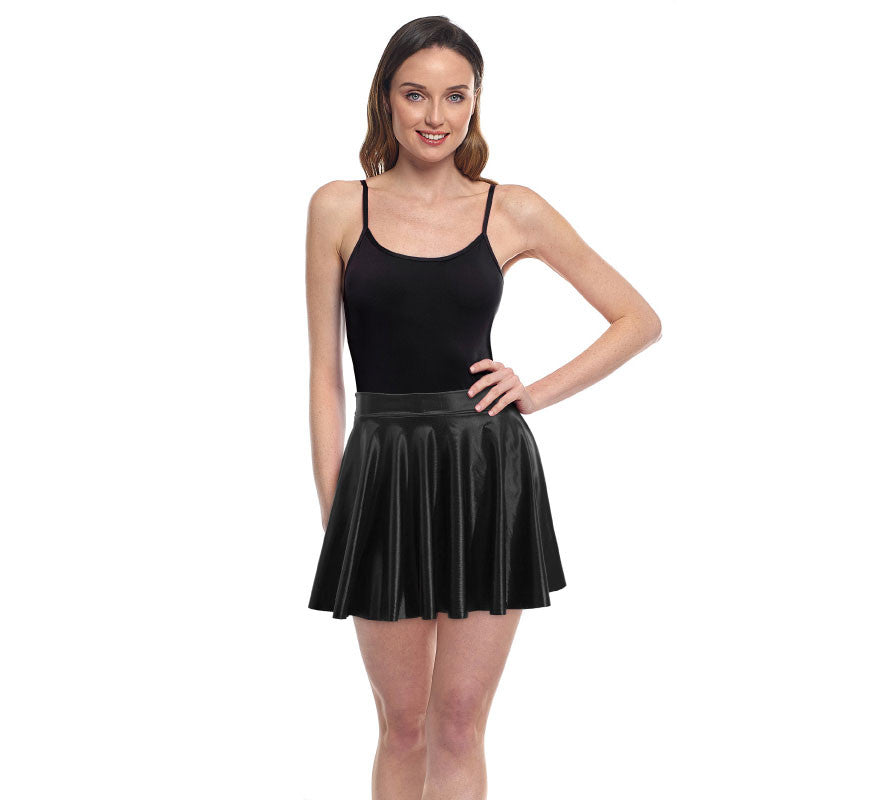 Translation missing: de.Falda de Vuelo negro metal para mujer