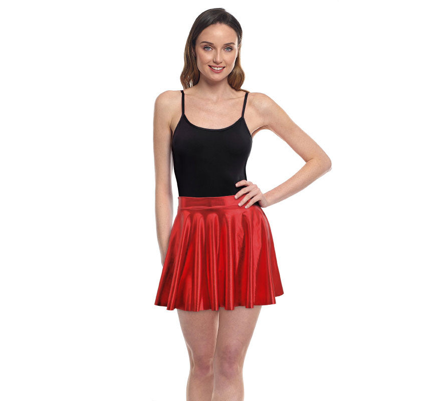 Translation missing: de.Falda de Vuelo rojo metal para mujer