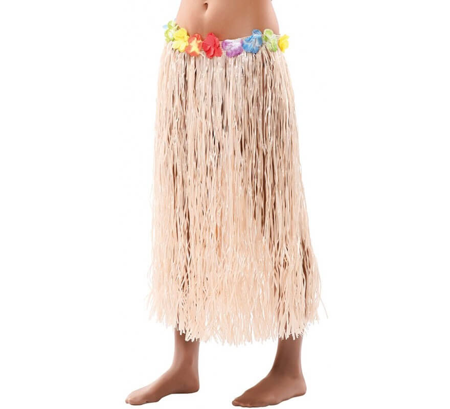 Translation missing: es.Falda Hawaiana con flores 80 cm