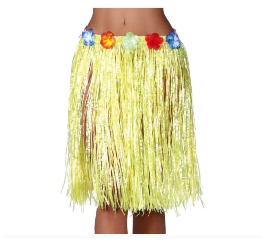 Falda Hawaiana con Flores en varios colores 50 cm