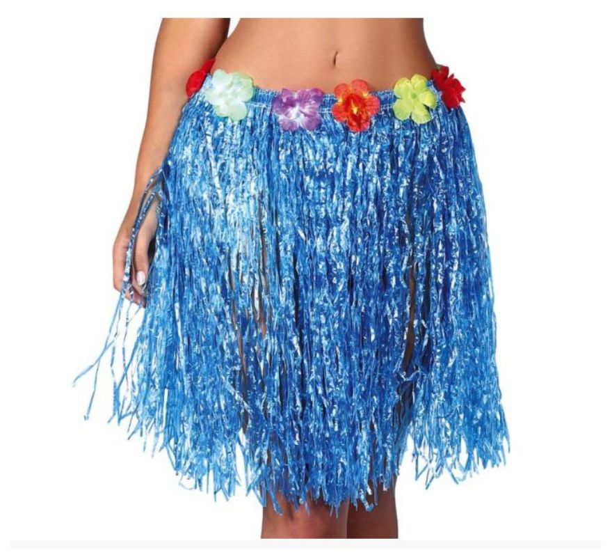 Falda Hawaiana con Flores en varios colores 50 cm