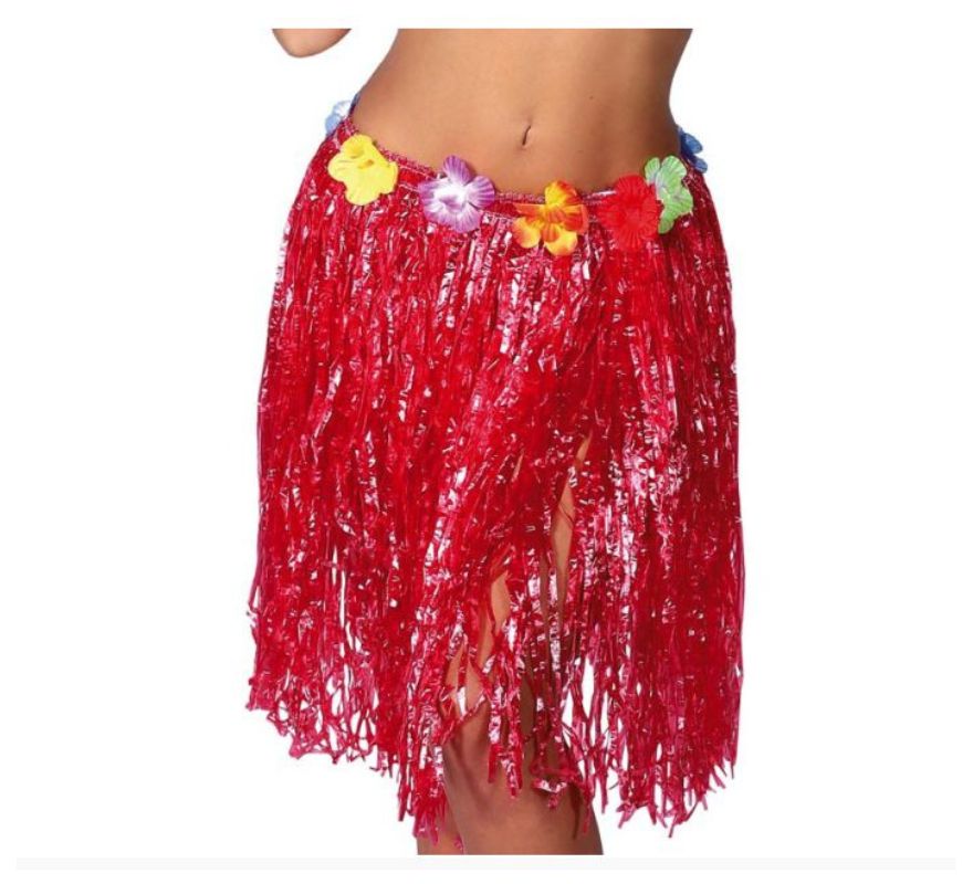 Falda Hawaiana con Flores en varios colores 50 cm