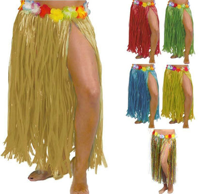 Falda Hawaiana con Flores en varios colores 75 cm