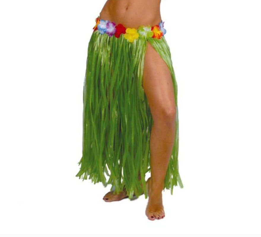 Falda Hawaiana con Flores en varios colores 75 cm