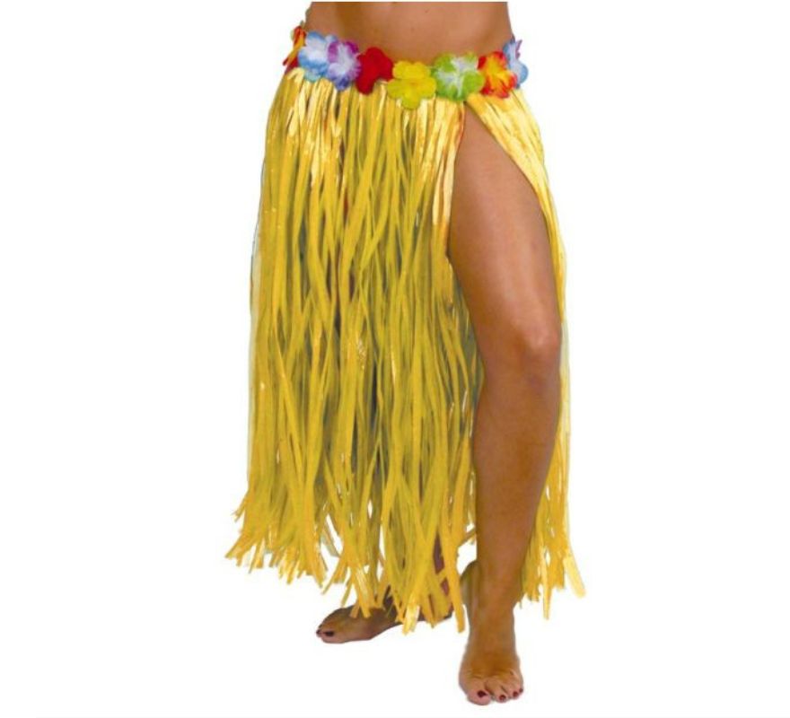 Falda Hawaiana con Flores en varios colores 75 cm