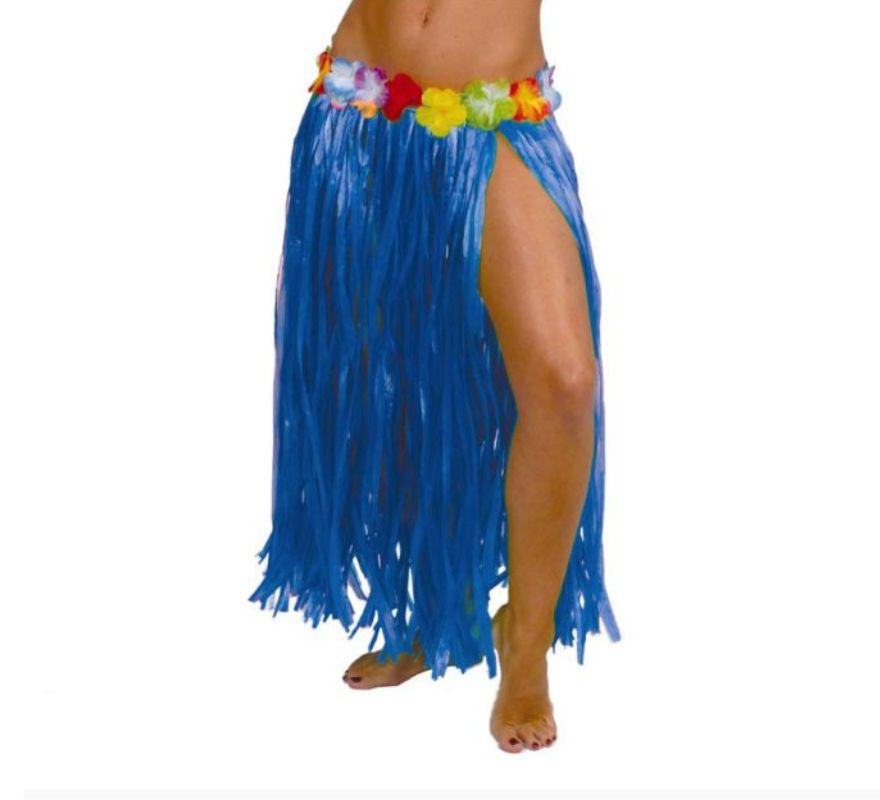 Falda Hawaiana con Flores en varios colores 75 cm
