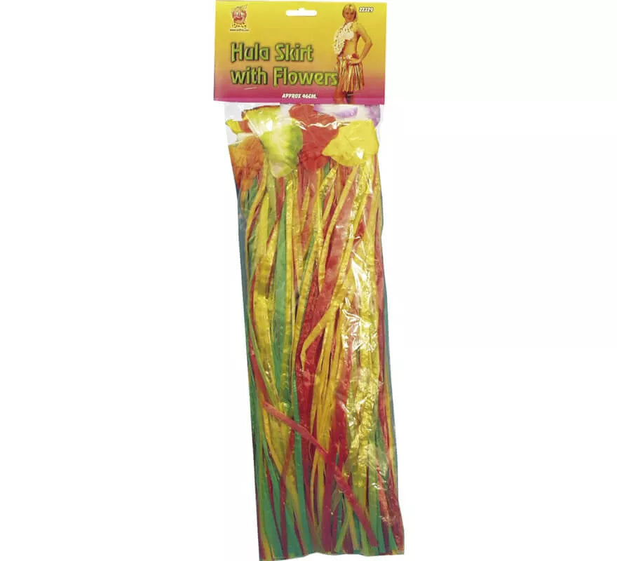 Falda Hawaiana multicolor con flores 46cm