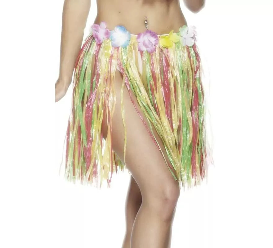 Translation missing: es.Falda Hawaiana multicolor con flores 46cm