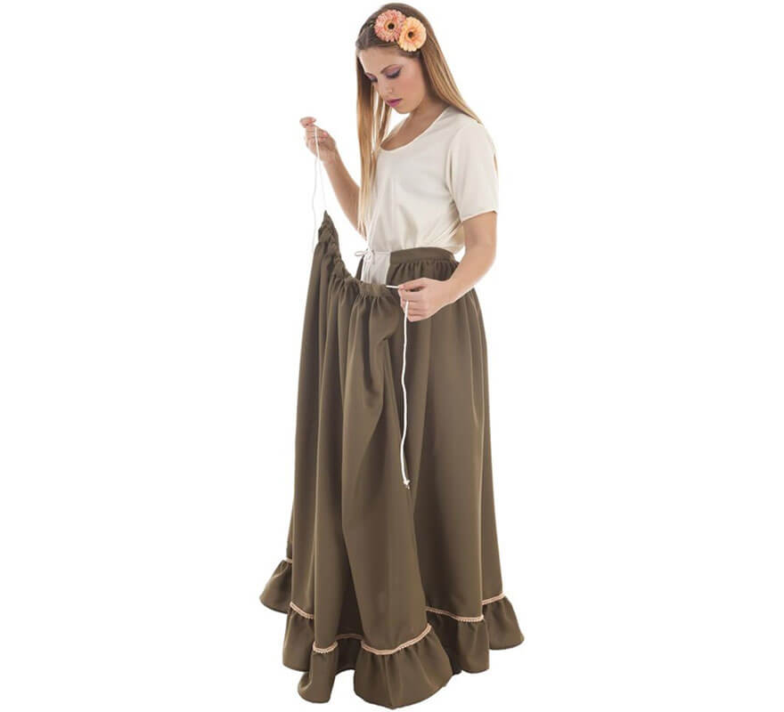 Translation missing: de.Falda Medieval Verde para mujer