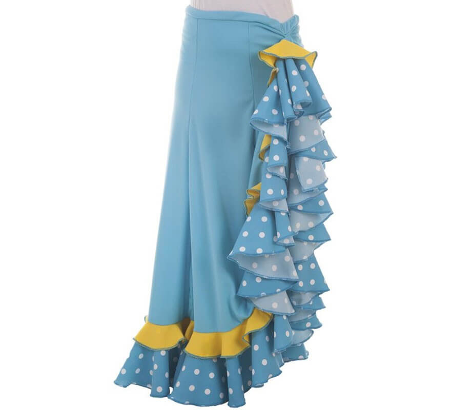Translation missing: de.Falda Sevillana Azul con Topos
