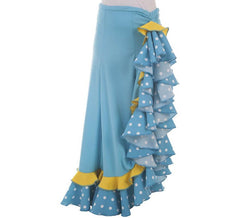 Sevillana Blauer Rock mit Topos