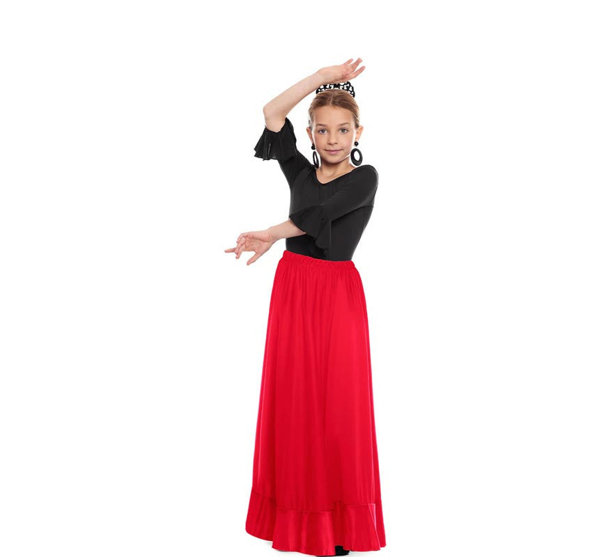 Translation missing: de.Falda Sevillana de Ensayo roja para niña