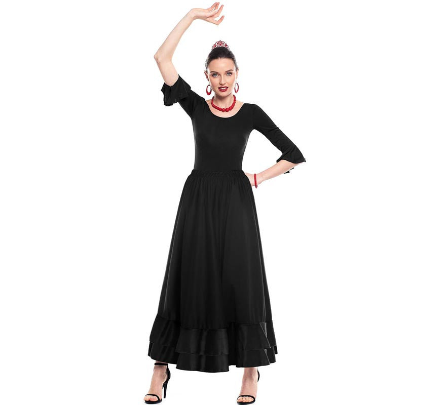 Translation missing: de.Falda Sevillana doble Volante negro para mujer