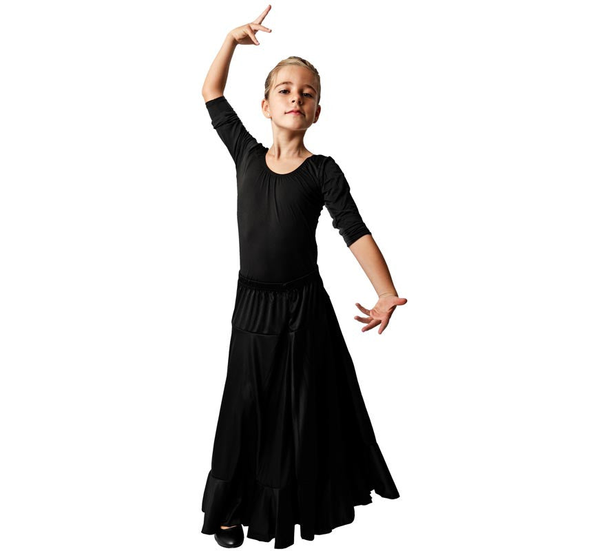 Translation missing: de.Falda Sevillana negra con Volante para niña