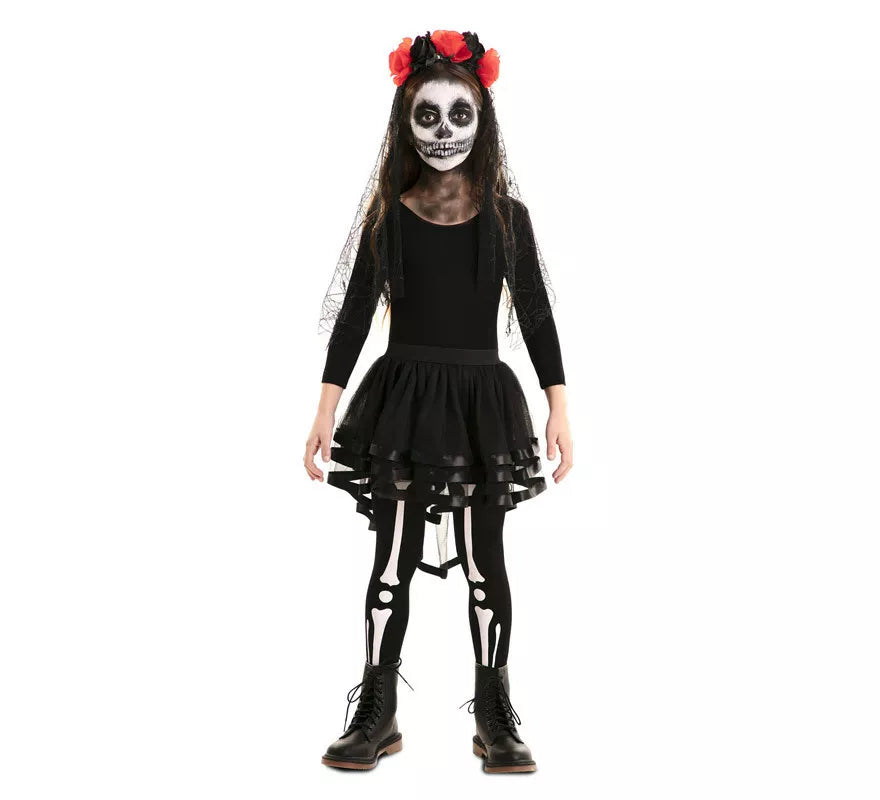 Translation missing: de.Falda y Tiara Día de los Muertos para niña